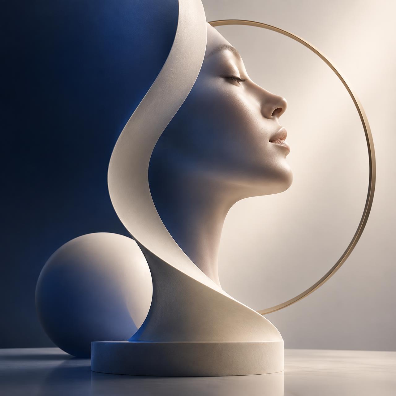 Sculptural profile study representing refined aesthetic surgery